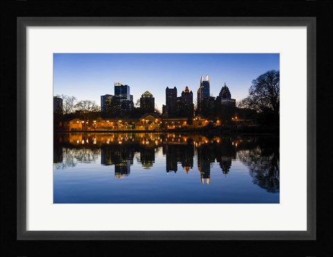 Framed Lake at Dusk,  Atlanta, Georgia Print