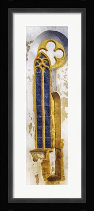 Framed Stained Glass Window of Prejmer Fortified Church, Transylvania, Romania Print