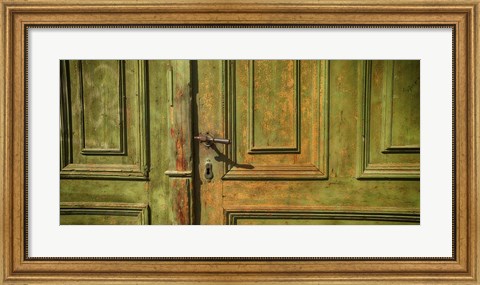 Framed Closed Door of a House,  Transylvania, Romania Print