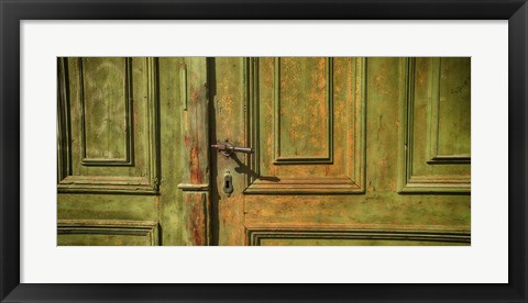 Framed Closed Door of a House,  Transylvania, Romania Print