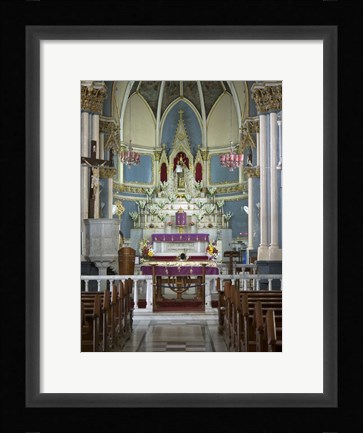 Framed Interiors of Mount Mary Church, Bandra, India Print
