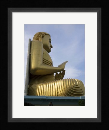 Framed Buddha Statue, Golden Temple Museum at Dambulla, Sri Lanka Print