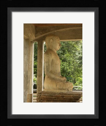 Framed Samadhi Buddha, Northern Ruins, Anuradhapura, Sri Lanka Print