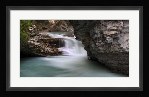 Framed Johnston Falls, Banff National Park, Alberta, Canada Print