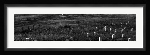 Framed Gravestones, Last Stand Hill, Little Bighorn Battlefield National Monument, Montana Print