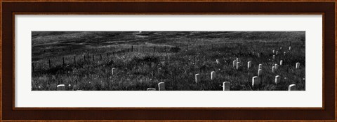 Framed Gravestones, Last Stand Hill, Little Bighorn Battlefield National Monument, Montana Print