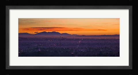 Framed Buildings and San Bernardino Mountains, California Print