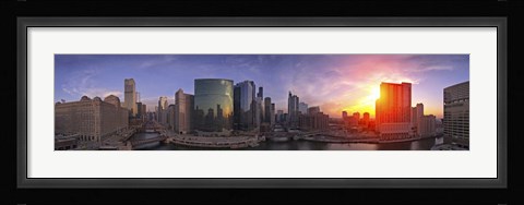 Framed Chicago Skyline Print