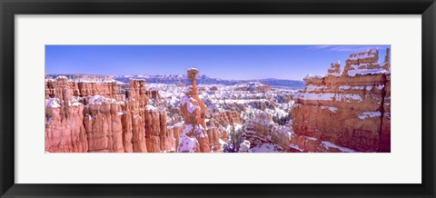 Framed Snow Over Bryce Canyon, Utah Print