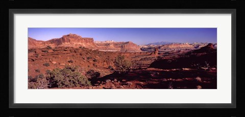 Framed Scenic view of Capitol Reef National Park, Utah Print