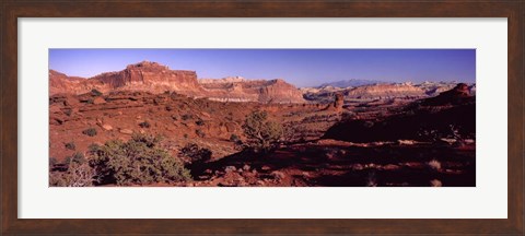Framed Scenic view of Capitol Reef National Park, Utah Print