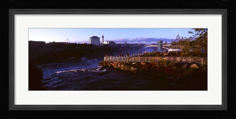 Framed Tourists at a Waterfall, Niagara Falls, Niagara River Print