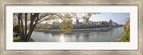Framed City at the Waterfront, Kamo River, Japan Print