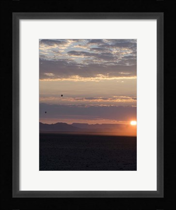 Framed Hot Air Balloons at Dusk, Namib-Naukluft National Park, Namibia Print