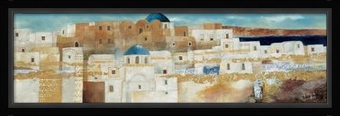 Framed Fulvio Dot - Veduta di Emborio Size 54.5x19 Print