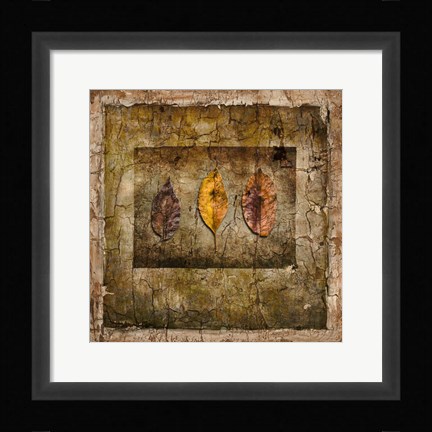 Framed Autumn Leaves I Print