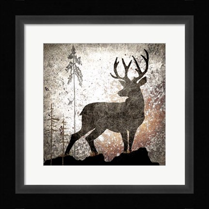 Framed Calling Deer Print