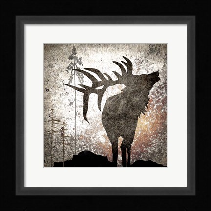 Framed Calling Elk Print