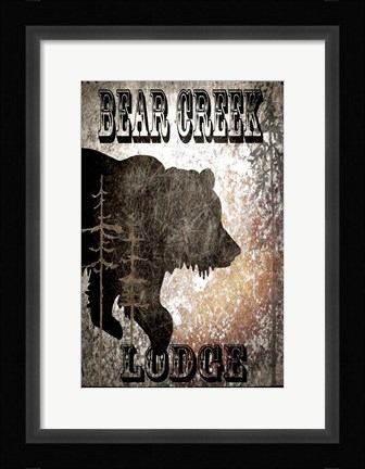 Framed Lodge Bear Creek Lodge Print