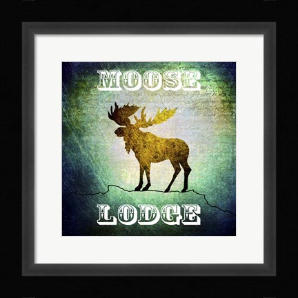 Framed Lodge Moose Lodge Print