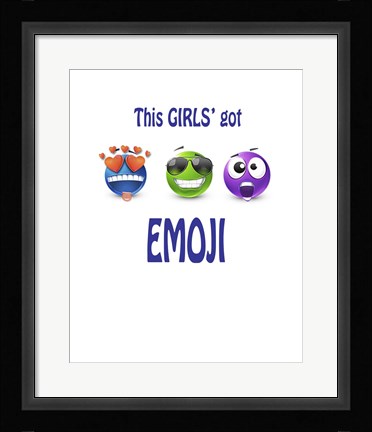 Framed This Girls Got Emoji Print