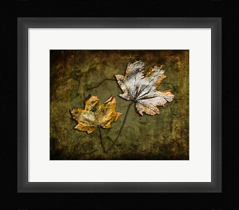 Framed Metallic Leaf 2 Print