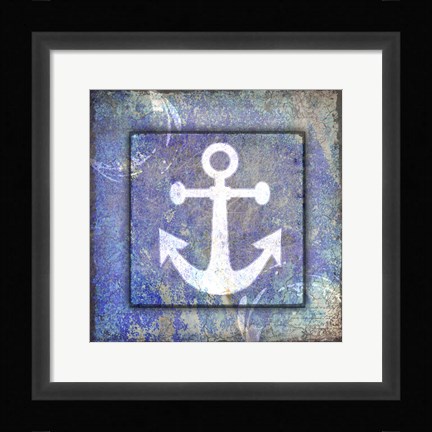 Framed Beach House Anchor Print