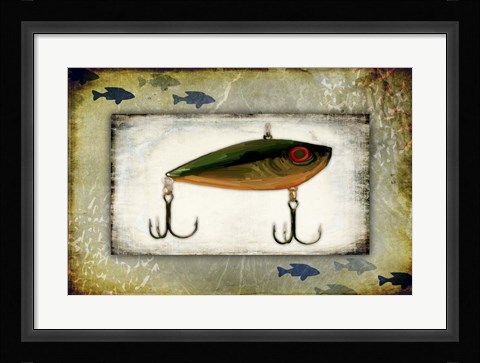 Framed Fishing - Bait Lure Print