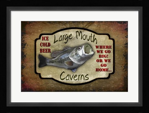 Framed Large Mouth Cavern II Print