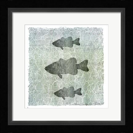 Framed Life Is Better At The Lake Bass Print