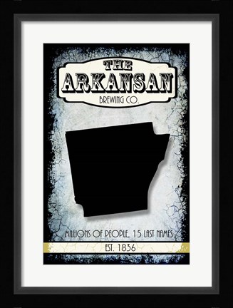 Framed States Brewing Co - Arkansa Print