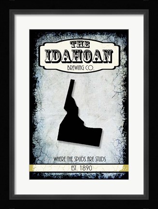 Framed States Brewing Co - Idaho Print