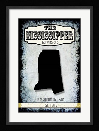 Framed States Brewing Co - Mississippi Print