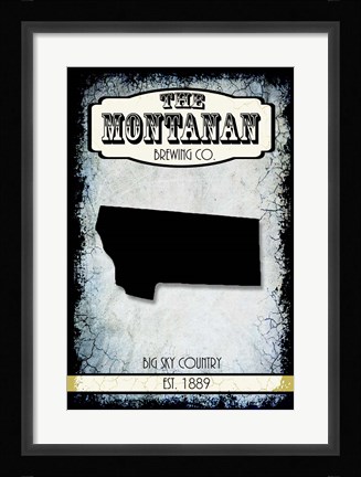 Framed States Brewing Co - Montana Print
