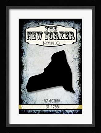 Framed States Brewing Co - New York Print