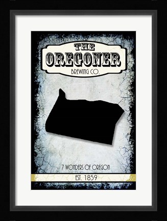 Framed States Brewing Co - Oregon Print
