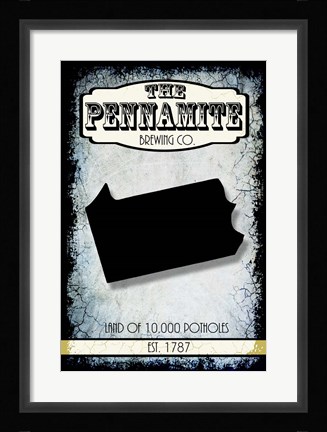 Framed States Brewing Co - Pennsylvania Print