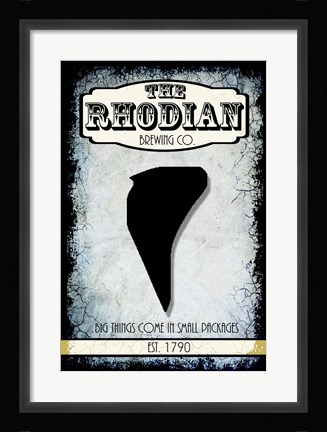 Framed States Brewing Co - Rhode Island Print