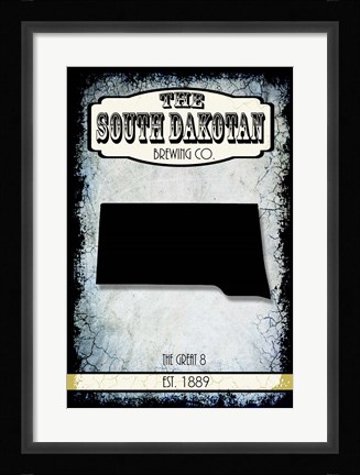 Framed States Brewing Co - South Dakota Print