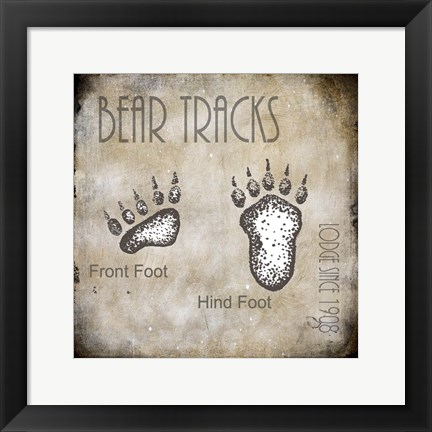 Framed Moose Lodge 2 - Bear Tracks 2 Print