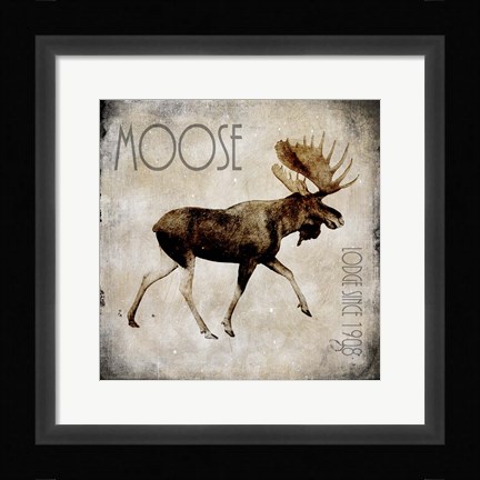 Framed Moose Lodge 2 Print