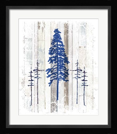 Framed Blue Moose - Lodge Pole Pine Print
