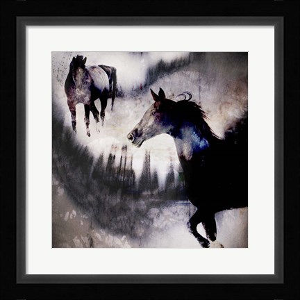 Framed Black Mare - Dream 1 Print