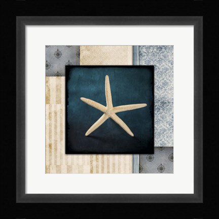 Framed Blue Sea Starfish Print