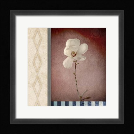 Framed Magnolia Diamond 1 Print