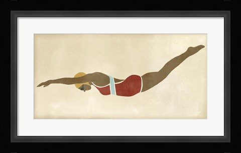Framed Vintage Diver II Print