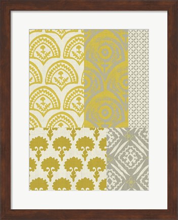 Framed Marigold Patterns II Print