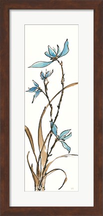 Framed Spring Orchids I on White Print