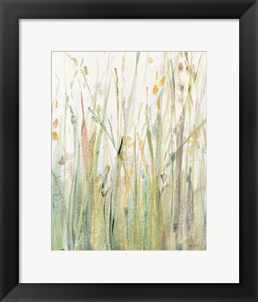 Framed Spring Grasses I Crop Print