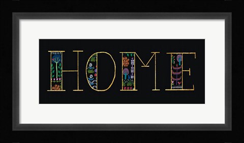 Framed Bright Folklore Home Print